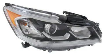 Фара передня Honda Accord 9 2013-2015 SD EUR/USA, права, електричне регулювання, (LED), біла вставка, Depo, 1171115RLDMN2