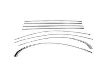 Накладки хромированные на стекла (8шт, полная) Mercedes-Benz C-Class W206 2022-, Carmos, 64492232