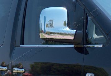 Накладки хромированные на зеркала (2шт, Abs-хром) Volkswagen T5 2003-2010, OmsaLine, 7522111