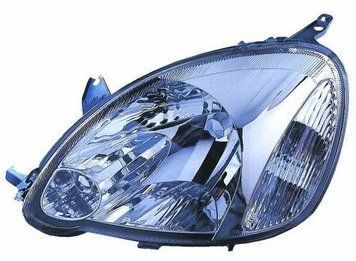 Фара передня Toyota Yaris 2003-2006 ліва, електричне регулювання, без ламп, тип Valeo (H4/PY21W/W5W) Depo 212-11F5L-LD-EM