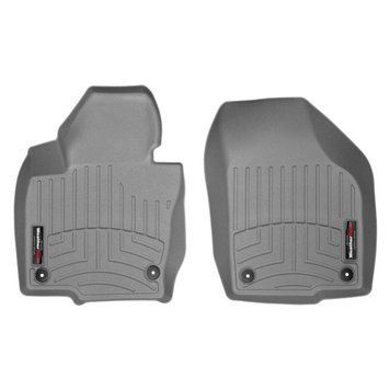 Килимки у салон Volkswagen Tiguan 2007-2015, з бортом, передні, сірі, Weathertech 465461