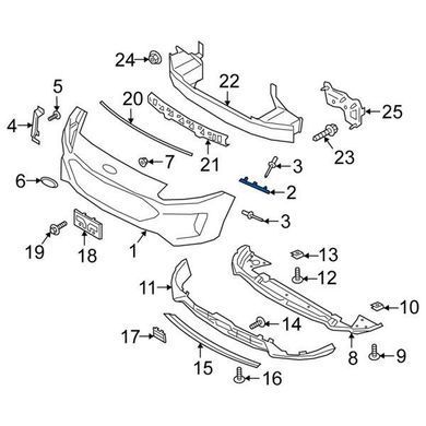 Кріплення переднього бампера Ford Kuga/Escape 2020-, праве, AVTM, LJ6Z17C946A, 182846932