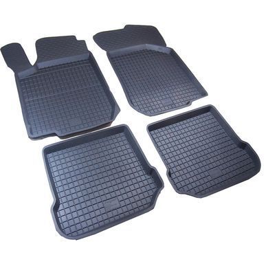 Коврики в салон Skoda Octavia Tour 1996-2004/Volkswagen Golf 4 1997-2003/Bora 1998-2005/Seat Toledo 1999-2004, с бортом, 4шт, Polytep, 43851
