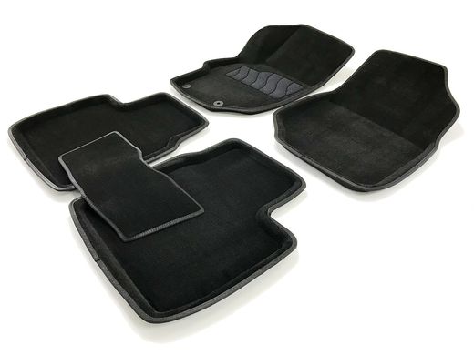3D килимки в салон Peugeot 301/Citroen C-Elysee 2013- ворсові чорні 5шт 84974 Seintex