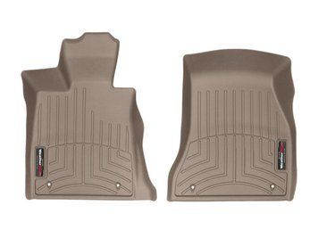 Килимки у салон BMW 7-Series 2015-2019, з бортом, передні, бежеві, Weathertech 459391