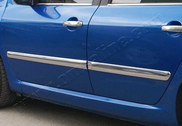 Накладки хромовані на молдинги дверей (4шт, нерж) Peugeot 307 5D 2001-2008, OmsaLine 5703131