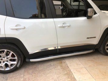 Накладки хромовані на молдинги дверей (4шт, нерж) Jeep Renegade 2014-, OmsaLine 1708131