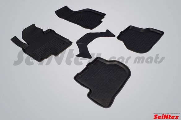 Килимки у салон Skoda Octavia A5 2004-/Volkswagen Golf 5/Golf 6 2003-/Jetta 2005-2010/Seat Leon 2005-2012, гумові, 5шт, Seintex, 82293