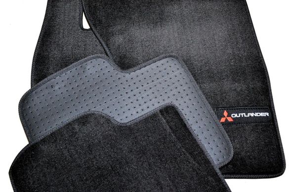 Ворсові килимки Mitsubishi Outlander/Eclipse Cross (2012-) /Чорні, Premium BLCLX1397 AVTM