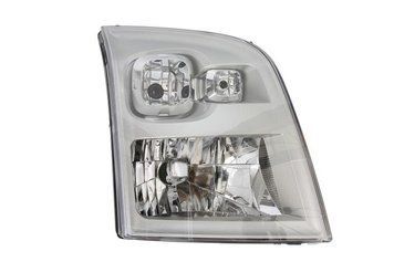 Фара передняя Ford Transit 2006-2014, правая H4, хром, электрическая регулировка, Depo, 431-1175R-LD-EM