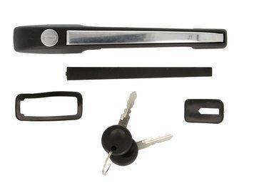 Ручка відкриття дверей Volkswagen Caddy 1982-1992/Golf 2/Jetta 2 1983-1992/Passat B2 1980-1988/Polo 1990-1994, передня, ліва, з отвором під замок, з хромом AVTM, 191837205A, 6012577