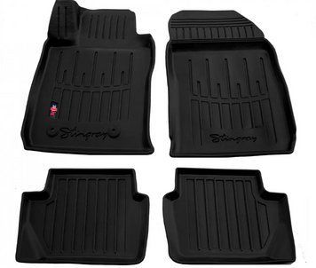 Коврики в салон Ford Fiesta Mk7 2010-2017, USA, с бортом, полиуретан, 4шт, Stingray, 5007044