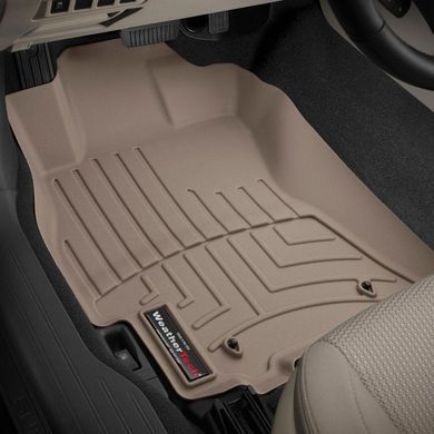 Коврики в салон Subaru Legacy 2015-, с бортом, передние, бежевые, Weathertech 457081
