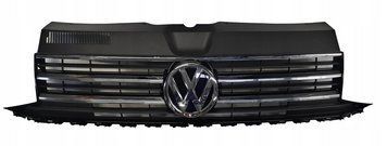 Решетка радиатора Volkswagen Transporter T6 2015-2019, черная матовая, с хромированным молдингом, AVTM, 187441990