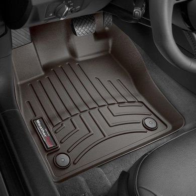 Коврики в салон Volkswagen Golf 7/Audi A3 2013-, с бортом, передние, какао, Weathertech 474961