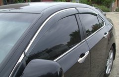 Дефлектори вікон (вітровики) Honda Accord 2008-2012 Sedan (з хром молдингом) HOAC0812 AVTM