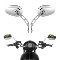 Боковые зеркала на мотоцикле хром Harley Dyna Electra Glide Fatboy Iron 883