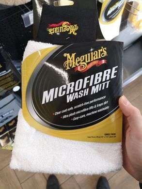 Перчатка микрофибровая для мойки Meguiars Microfiber Wash Mitt (белый) Meguiars X3002EU