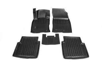 Коврики в салон Volkswagen Polo SD 2010-2020, с бортом, полиуретан, 5шт, Stingray, 5024255
