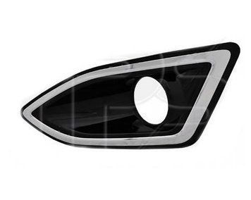 Решетка бампера Ford Edge 2015-2018, правая, верхняя, хром/черная, AVTM, FK7B19952A, 182827914