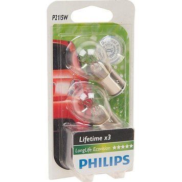 Автолампа P21/5W LongLife Ecovision 12V 21/5W BAY15d (блистер 2шт)