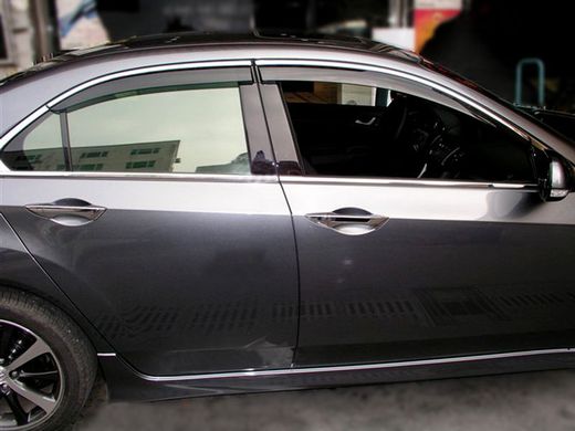 Дефлекторы окон (ветровики) Honda Accord 2008-2012 Sedan (з хром молдингом) HOAC0812 AVTM