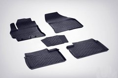 Резиновые коврики в салон Hyundai Elantra 2011-2016 резиновые, кт 5шт Seintex 82540 (Хюндай Элантра)