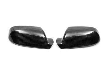 Накладки хромированные на зеркала (2шт, карбон) Audi A4 2000-2007/A6 2006-2008, OmsaLine, 1103111C