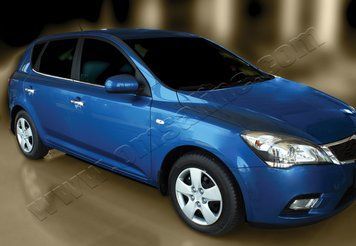 Накладки хромированные на стекла (нижние) (4шт) Kia Ceed 2010-2012, OmsaLine, 4014141