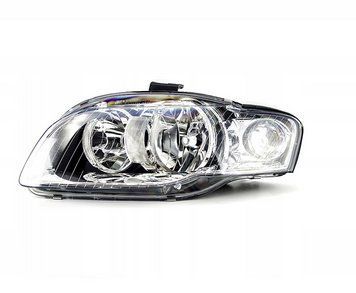 Фара передняя Audi A4 (B7) 2005-2008, левая, электрическая регулировка, с корректором, (H7/H7/P21W/WW), белый поворот, Depo, 4461109LMLDEMC