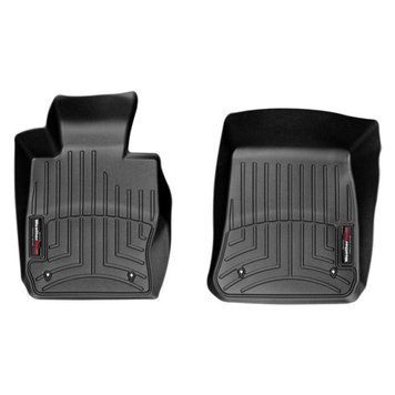 Коврики в салон BMW X1 2010- xDrive, с бортом, передние, черные, Weathertech 443651