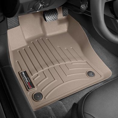 Килимки у салон Volkswagen Golf 7/Audi A3 2013-, з бортом, передні, бежеві, Weathertech 454961