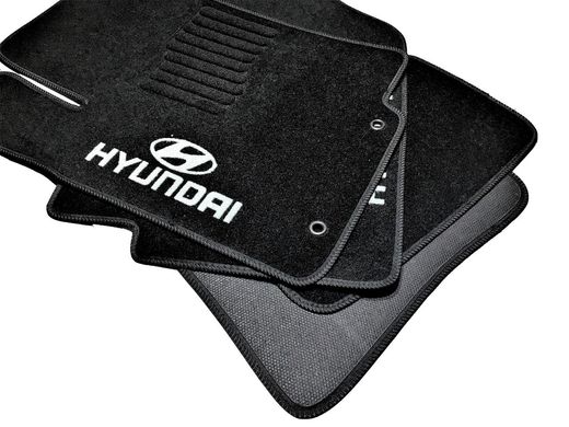 Ворсові килимки Hyundai Accent (2011-) (Solaris) /чорні Premium BLCLX1216 AVTM