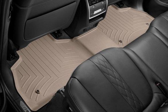 Коврики в салон BMW X7 2019-, 7 мест, с бортом, задние, бежевые, Weathertech 4515073