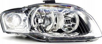 Фара передняя Audi A4 (B7) 2005-2008, правая, электрическая регулировка, с корректором, (H7/H7/P21W/WW), белый поворот, Depo, 4461109RMLDEMC