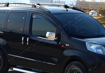 Накладки хромированные на зеркала (2шт, Abs-хром) Fiat Fiorino/Citroen Nemo/Peugeot Bipper 2007-, OmsaLine, 2521112