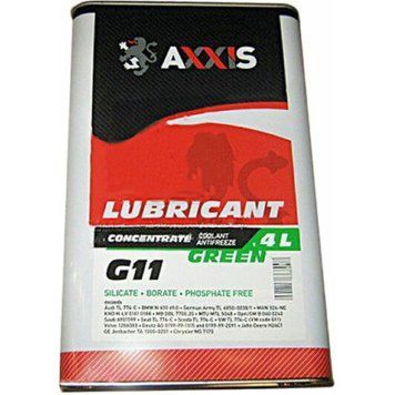 Антифриз-концентрат AXXIS GREEN G11, зелений, 4л AXXIS 48021106368