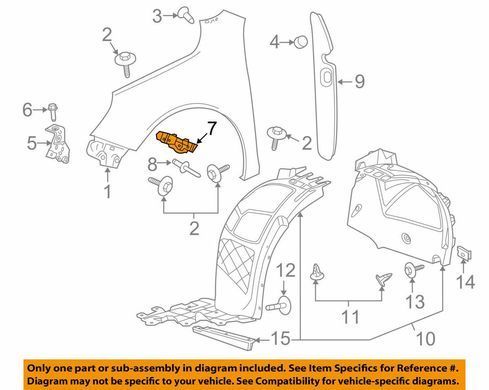 Кріплення переднього бампера Chevrolet Malibu 2012-2015, праве, AVTM, 22986141, 181718932