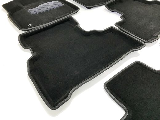 3D килимки в салон Kia Sorento 2015- ворсові чорні 6шт 89667 Seintex