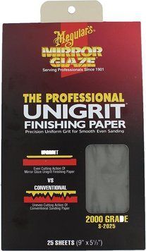 Водостійкий абразивний папір Meguiars Unigrit Finishing Papers 14х23см P2000 1 шт. Meguiars S2025