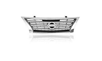 Решітка радіатора Nissan Sentra 2012-2016, хромована/сіра, AVTM, 185056990