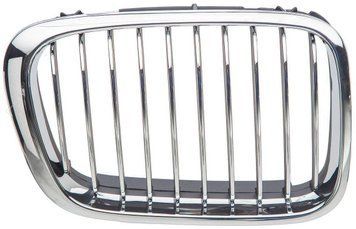 Решетка радиатора BMW 3-Series E46 2001-2005, правая черная, рамка хромированная, AVTM, 1800619962