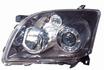 Фара передняя Toyota Avensis 2006-2008 H7/H1, левая, электрическая регулировка, черная рамка, Depo, 212-11L1L-LDEM7