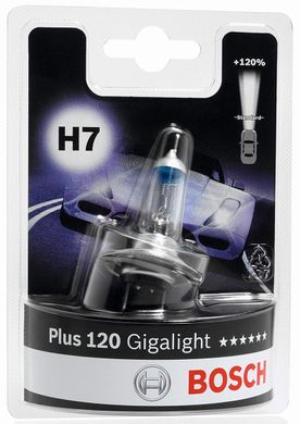 Автолампа H7 Gigalight +120% 12V 55W PX26d (блистер 1шт)