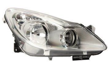 Фара передняя Opel Corsa D 2007-2014, правая H7/H1 хром рамка, электрическая регулировка, Depo, 442-1152R-LDEM1