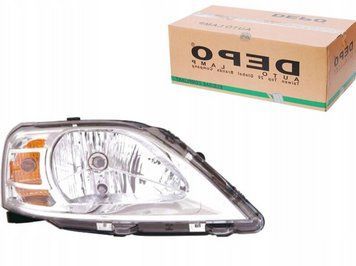Фара передня Dacia Logan/Renault Logan 2009-2012, права H4, електричне регулювання, Depo, 551-1174R-LD-EM