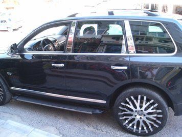 Накладки хромовані на дверні стійки (6шт) Volkswagen Touareg/Porsche Cayenne 2010-, Carmos 6454525