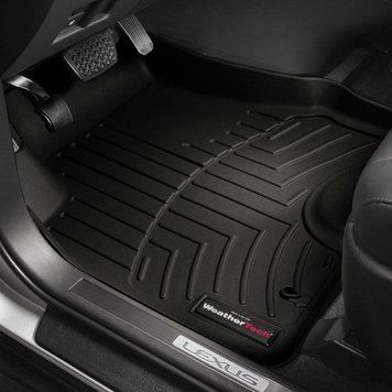 Килимки у салон Land Rover Defender 2007-2015, з бортом, передні, чорні, Weathertech 445551