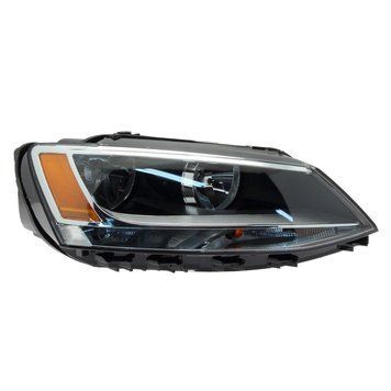 Фара передня Volkswagen Jetta 2011-, USA, права, жовта вставка, Depo, 341-1129R-US2