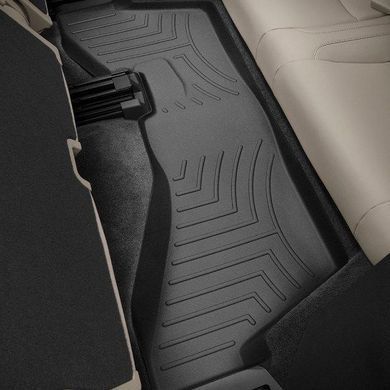 Килимки у салон Acura MDX 2014-2020, 3 ряд, з бортом, задні, чорні, Weathertech 445763